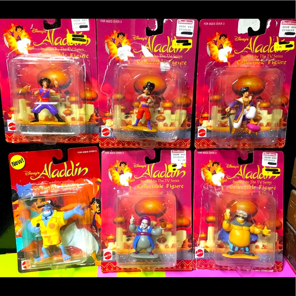 DISNEY’S ALADDIN VTG 90s Collectable Figures w/PKG